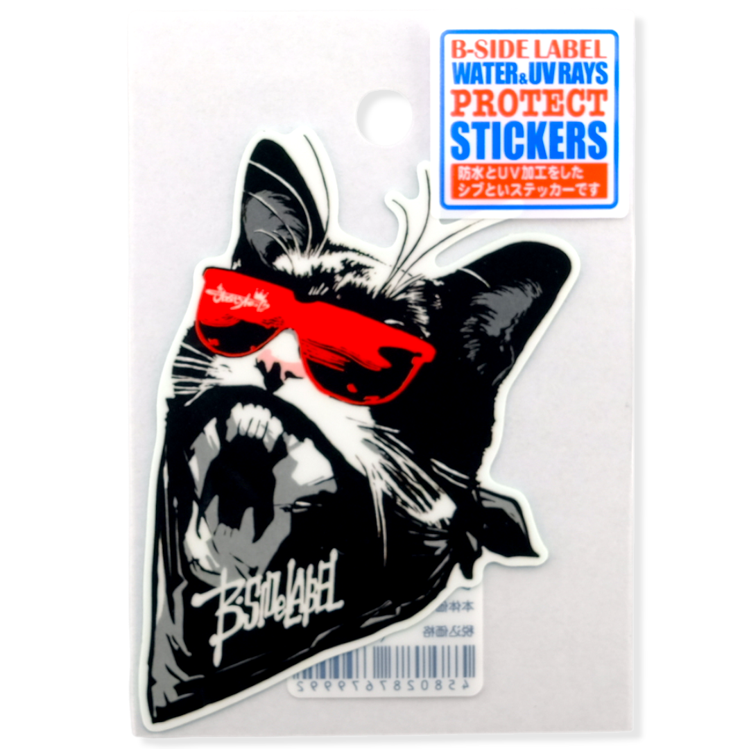 Cool Bandana Cat ✦ B-Side Label Sticker