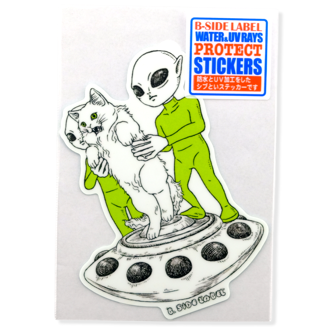 Alien Cat Abduction ✦ B-Side Label Sticker