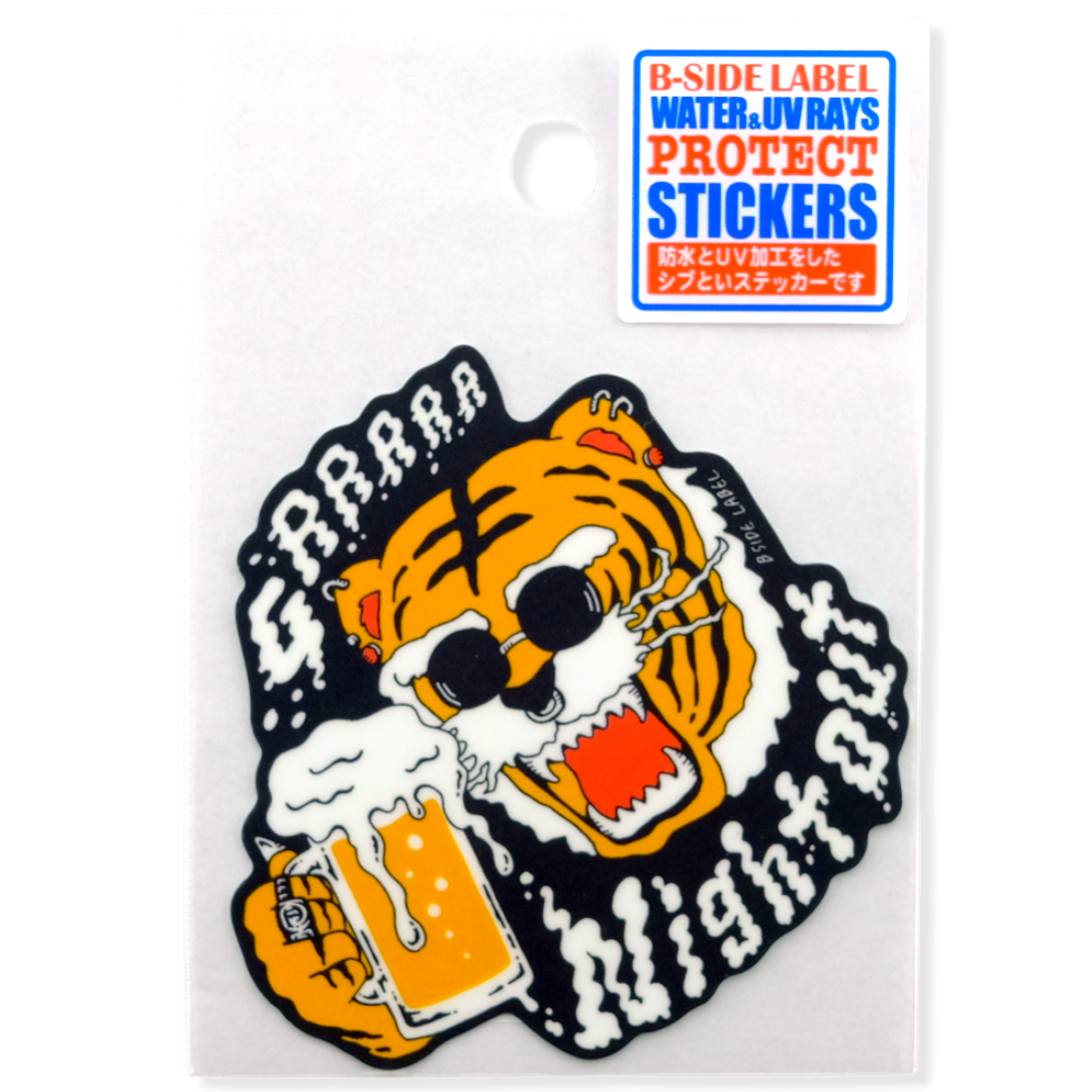 Wild Night Out Tiger ✦ B-Side Label Sticker