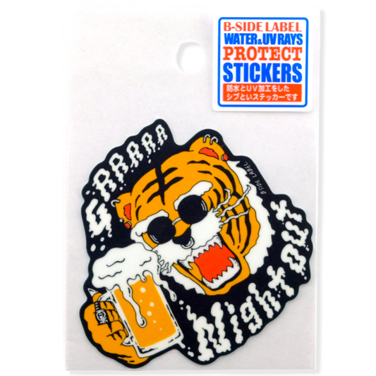 Wild Night Out Tiger ✦ B-Side Label Sticker