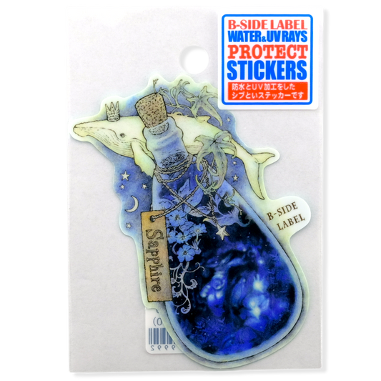 Blue Sapphire Bottle ✦ B-Side Label Sticker