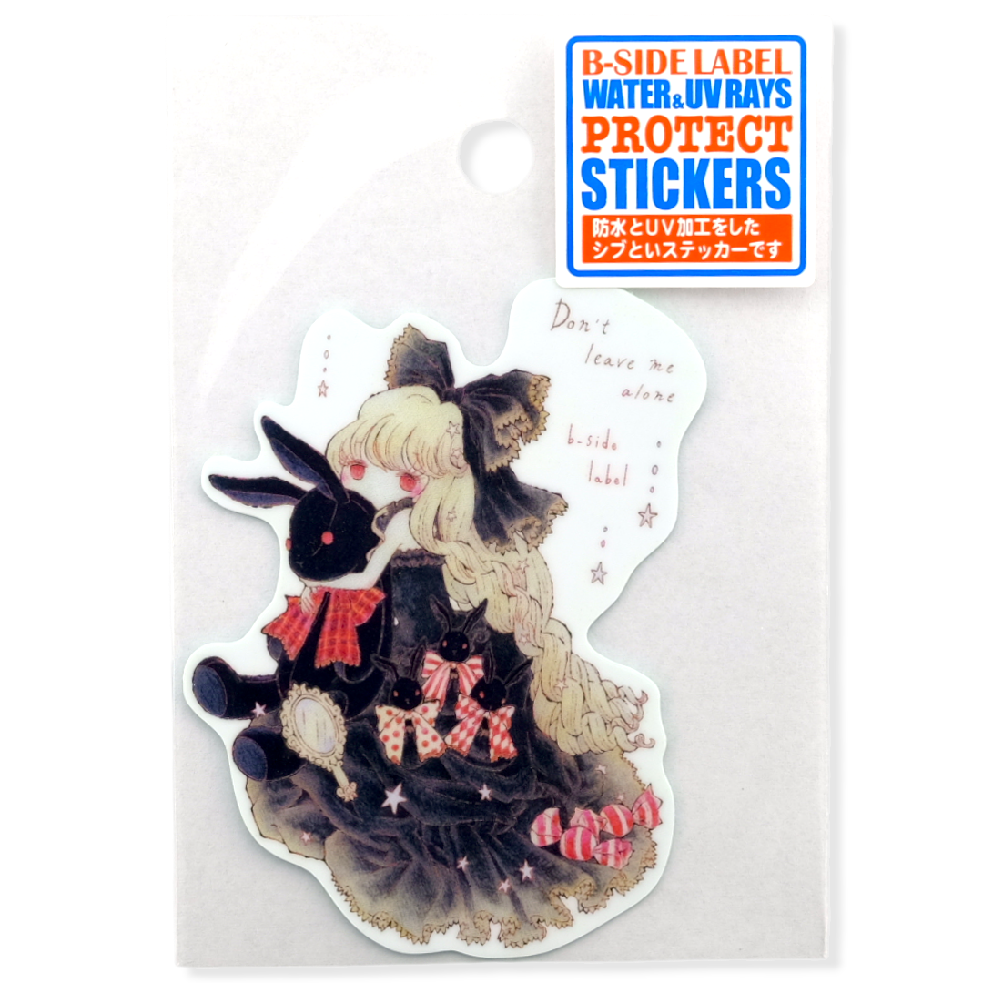 Blond Girl and Hare ✦ B-Side Label Sticker