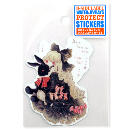 Blond Girl and Hare ✦ B-Side Label Sticker