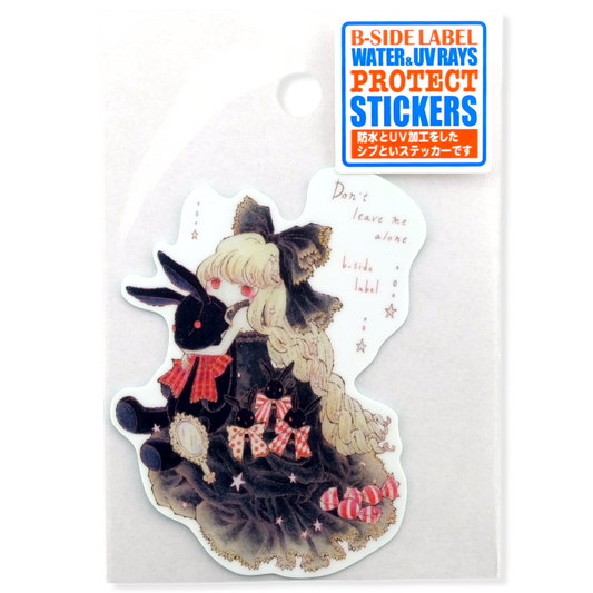 Blond Girl and Hare ✦ B-Side Label Sticker