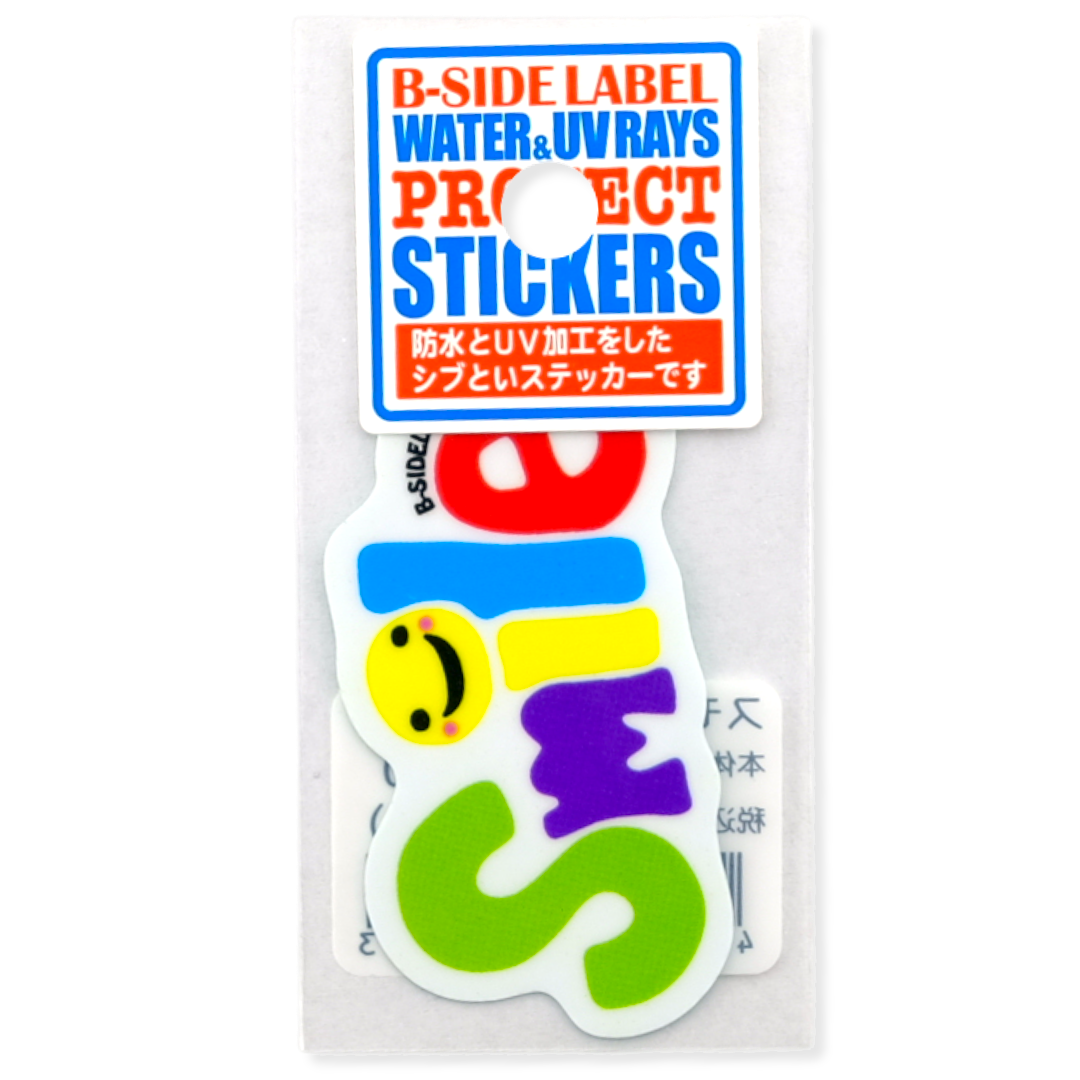 Smiley Rainbow Letters ✦ B-Side Label Sticker