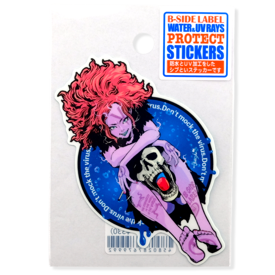 Crazy Virus Girl ✦ B-Side Label Sticker
