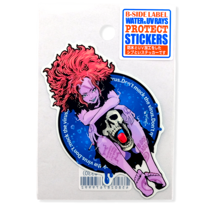 Crazy Virus Girl ✦ B-Side Label Sticker