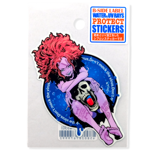 Crazy Virus Girl ✦ B-Side Label Sticker