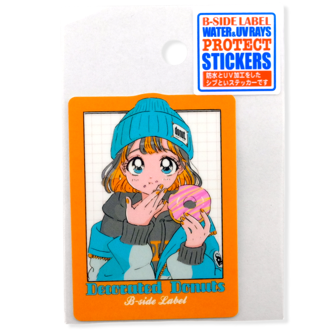 Glazed Donuts Girlie ✦ B-Side Label Pegatina