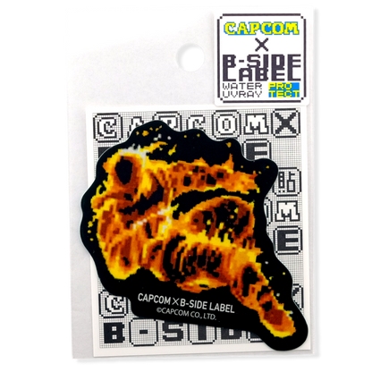 Street Fighter “Yoga Fire” Burned Opponent ✦ B-Side Label Sticker