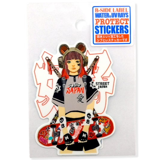 Samurai Skater Girlie ✦ B-Side Label Sticker
