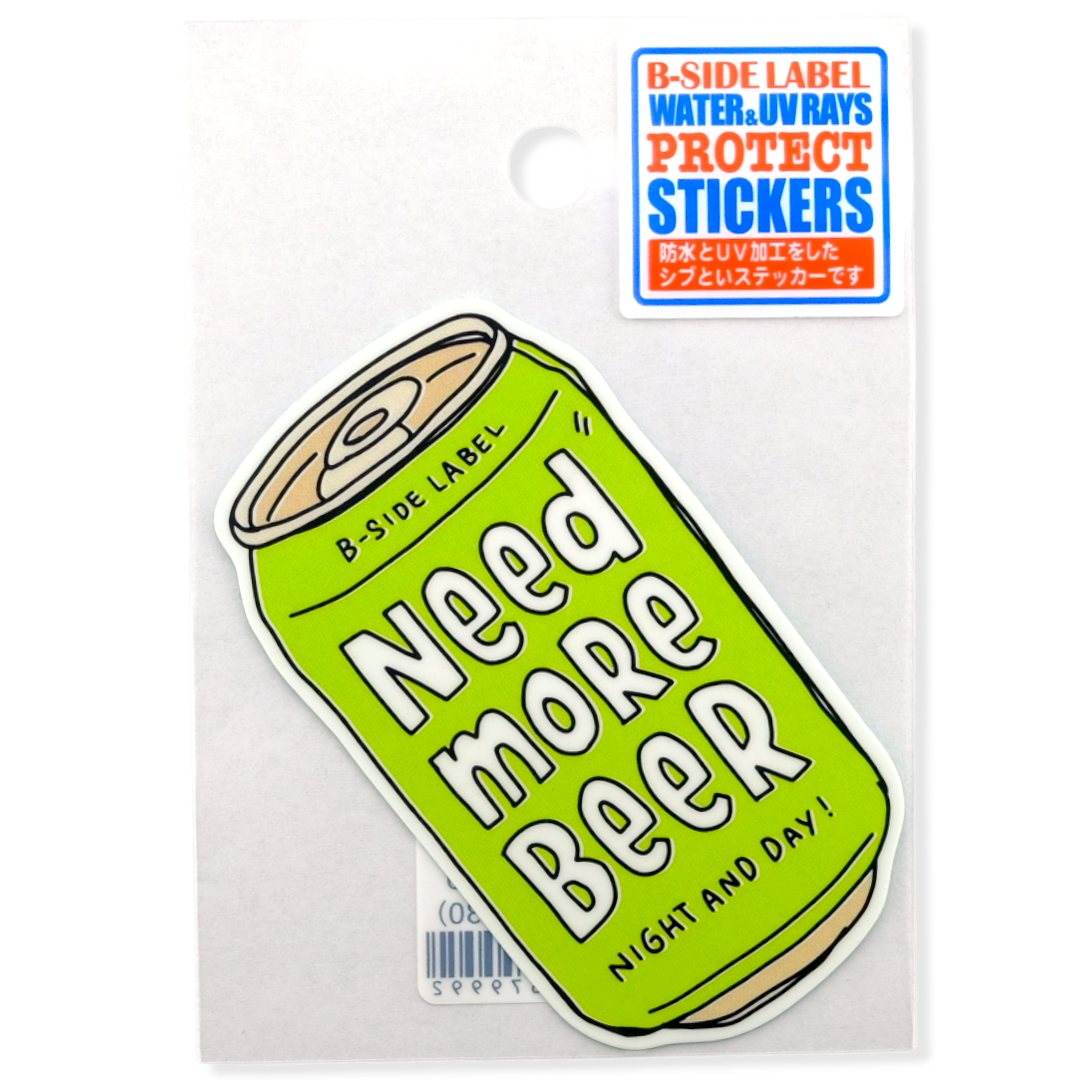Need More Beer ✦ B-Side Label Sticker