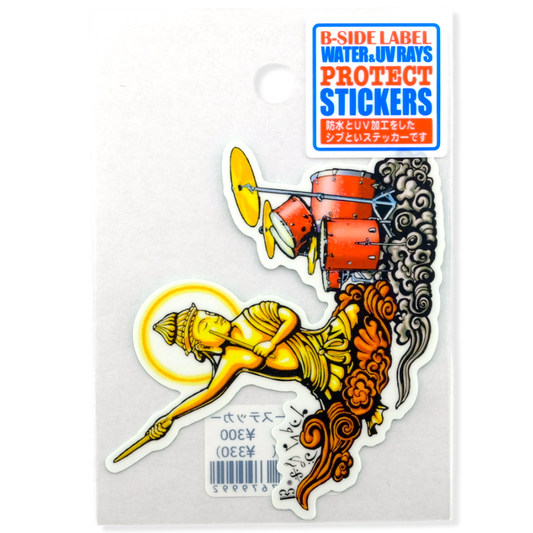 Golden Drummer Deity ✦ B-Side Label Sticker