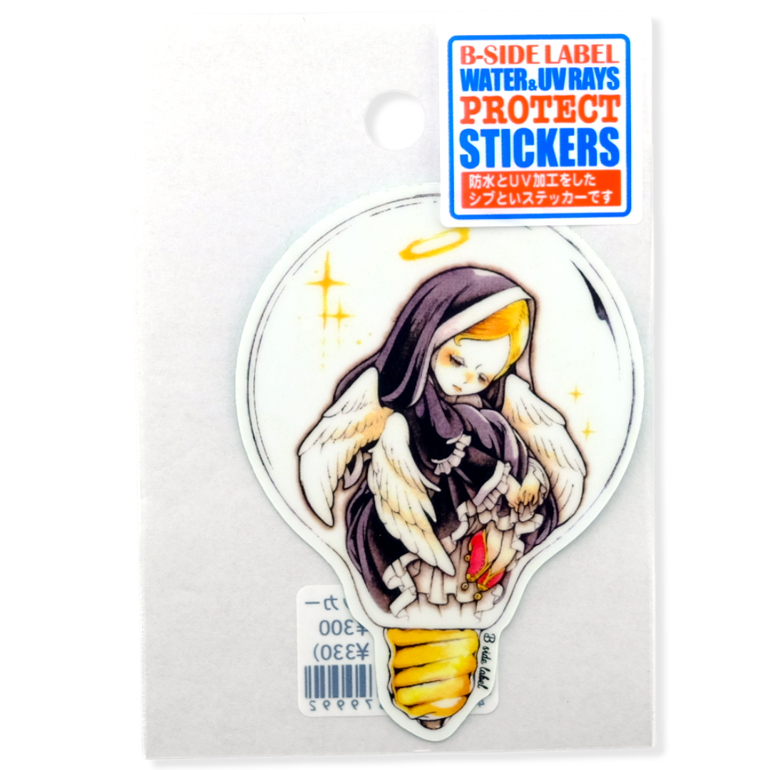 Peaceful Angel Lightbulb ✦ B-Side Label Sticker