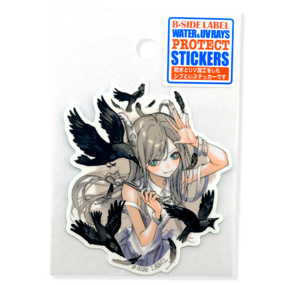 Girl with Ravens ✦ B-Side Label Sticker