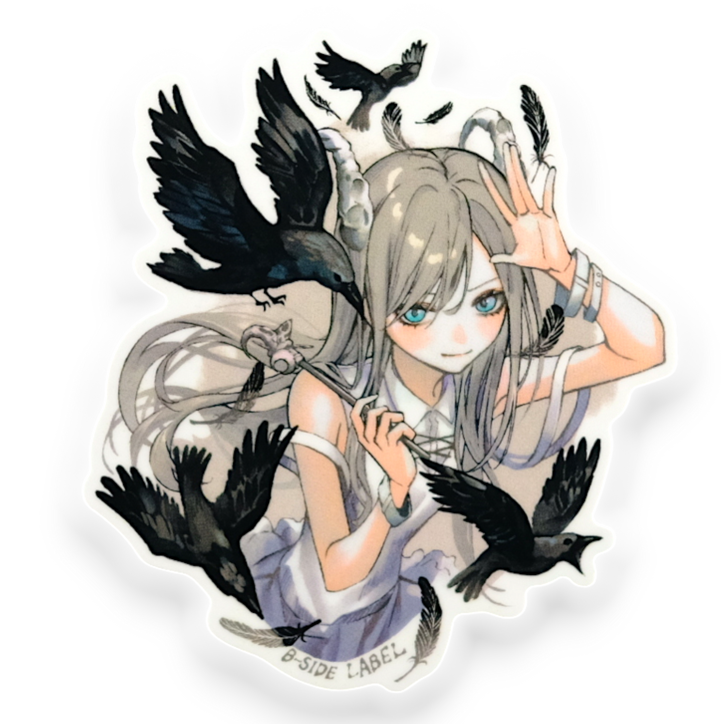 Girl with Ravens ✦ B-Side Label Sticker