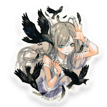 Girl with Ravens ✦ B-Side Label Sticker