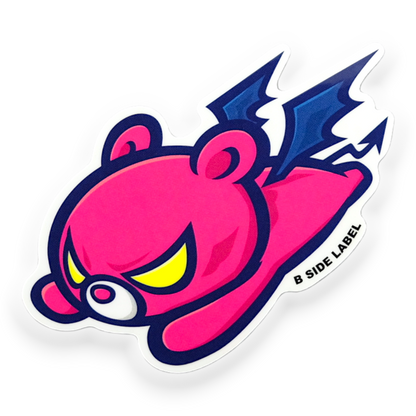 Flying Akuma Bear ✦ B-Side Label Sticker