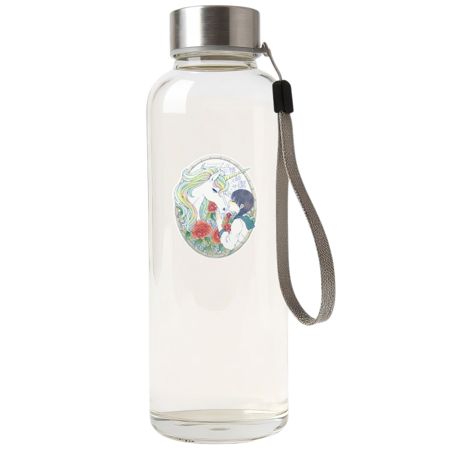 Roses, Unicorn & Girl ✦ B-Side Label Sticker