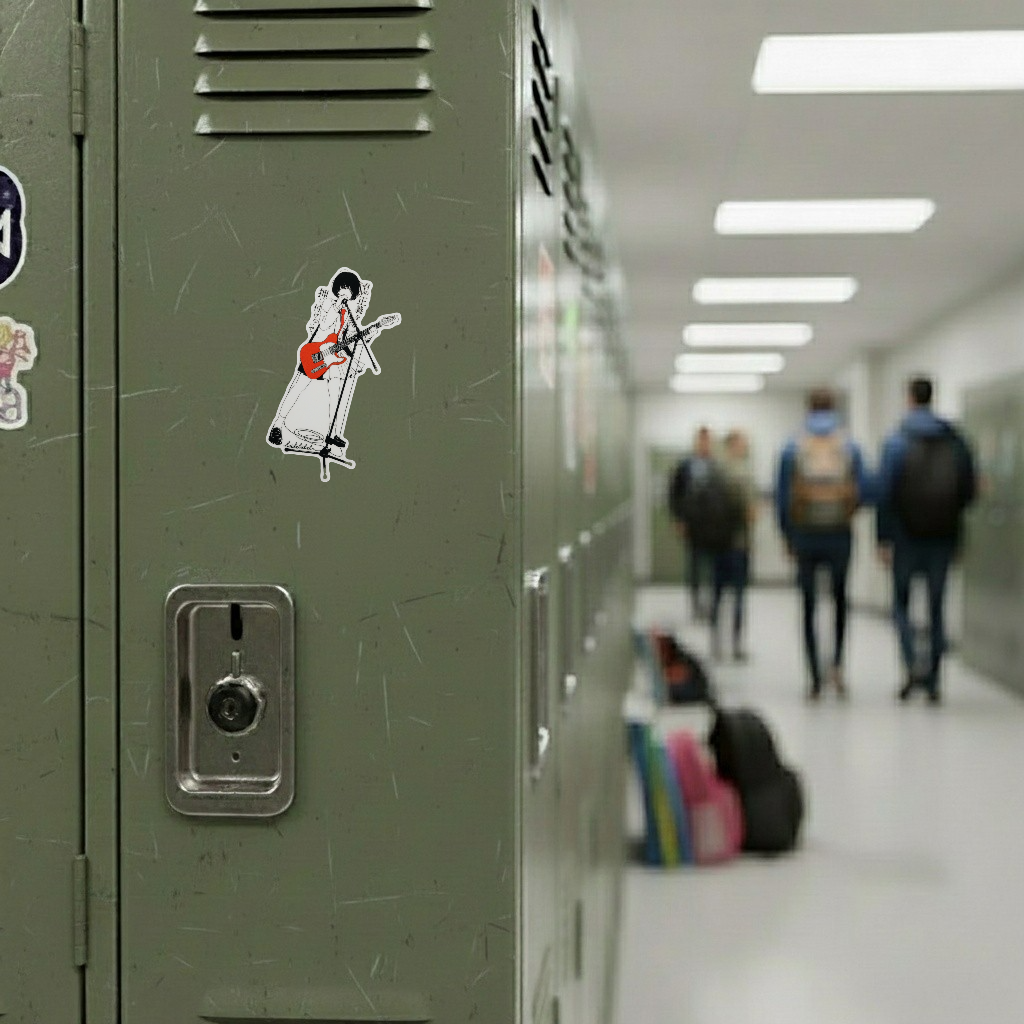 Lead Guitar Girlie ✦ B-Side Label Sticker