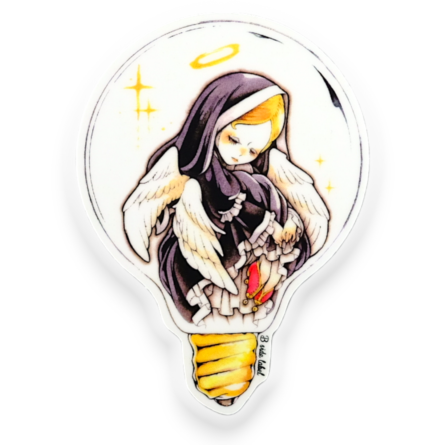 Peaceful Angel Lightbulb ✦ B-Side Label Sticker