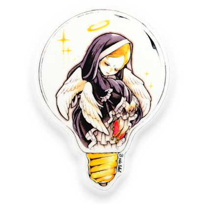 Peaceful Angel Lightbulb ✦ B-Side Label Sticker