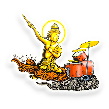 Golden Drummer Deity ✦ B-Side Label Sticker