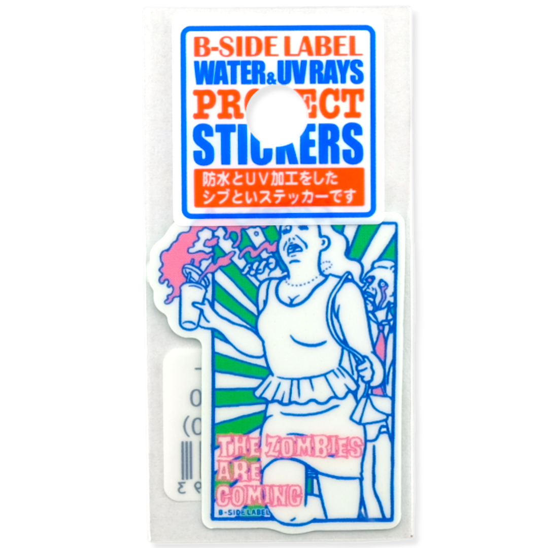 Zombies Attack - Woman ✦ B-Side Label Sticker