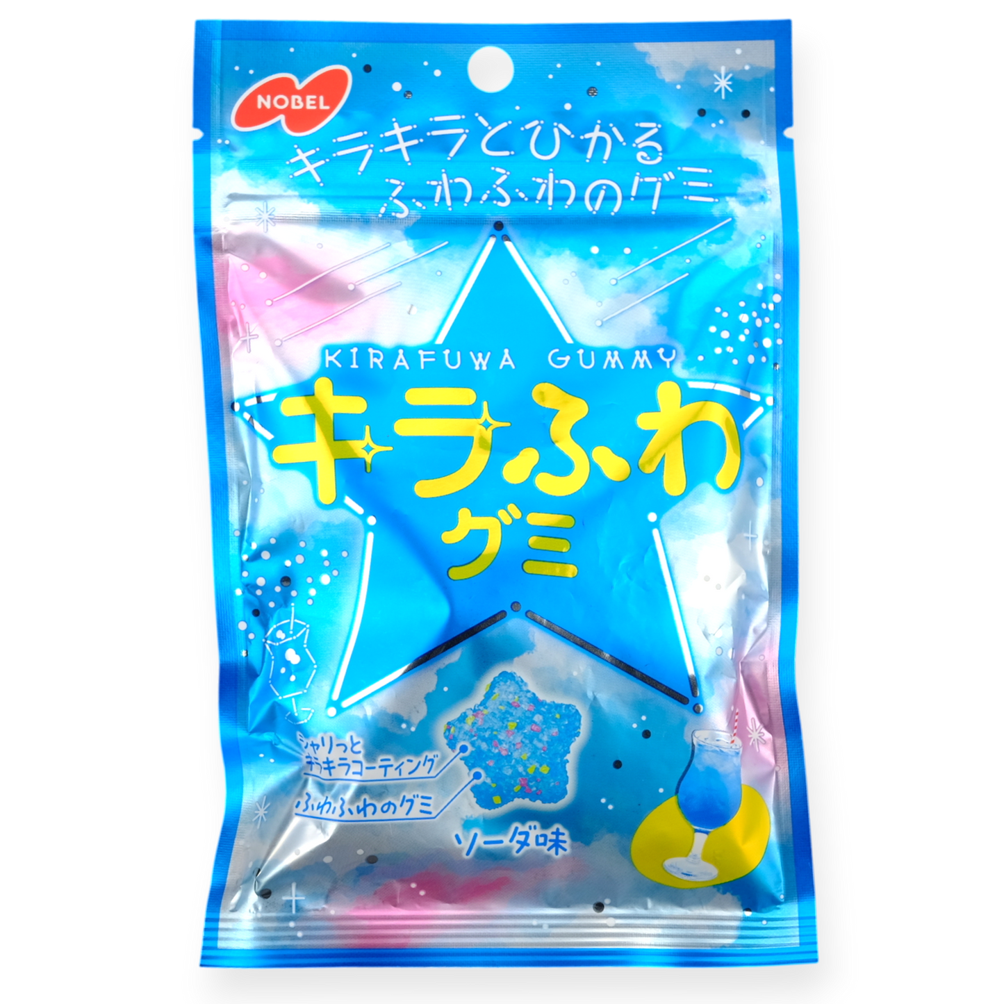 Nobel Sparkly Star-Shape Gummy ✦ Soda ✦ Japanese Candy