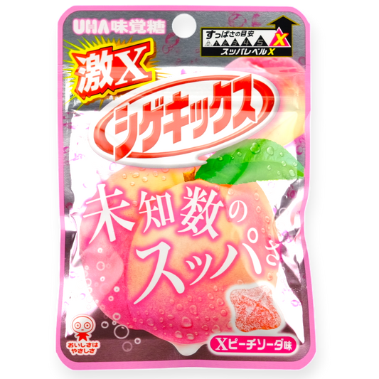 UHA Shigekix Sour Gummy ✦ Intense Peach ✦ Japanese Candy