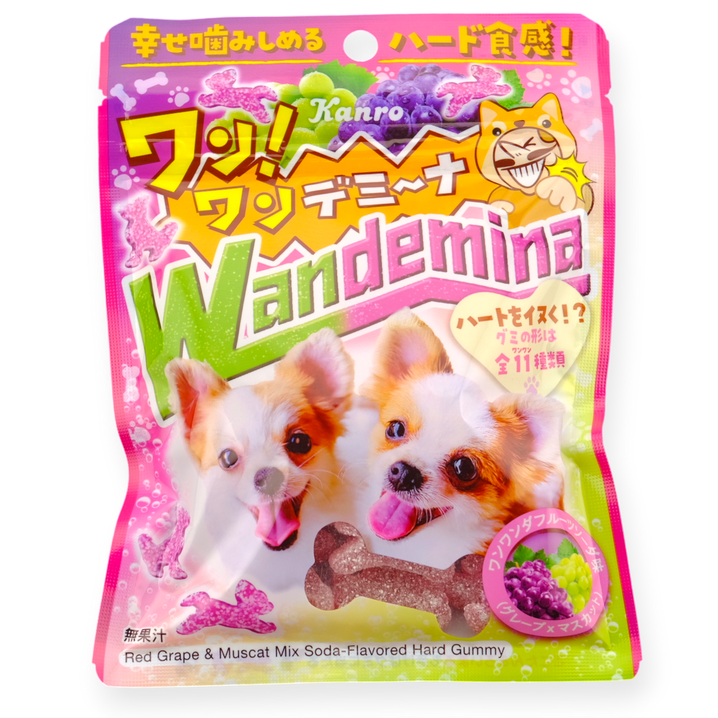 Kanro ✦ Gomitas perrunas Wandemina ✦ Mezcla de gaseosa de uva