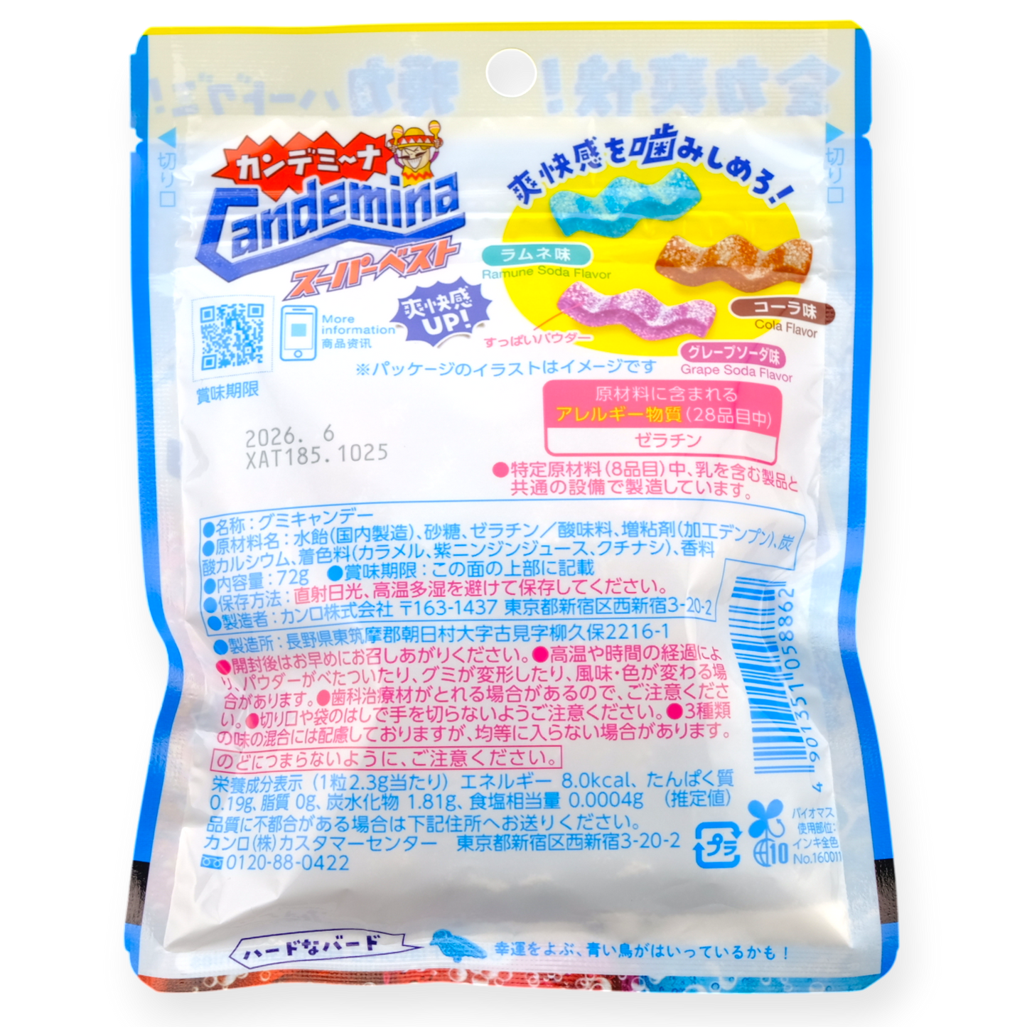 Kanro Candemina Gummy ✦ Soda Mix ✦ Japanese Candy