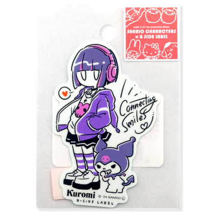 Sanrio Kuromi y niña ✦ Pegatina B-Side Label