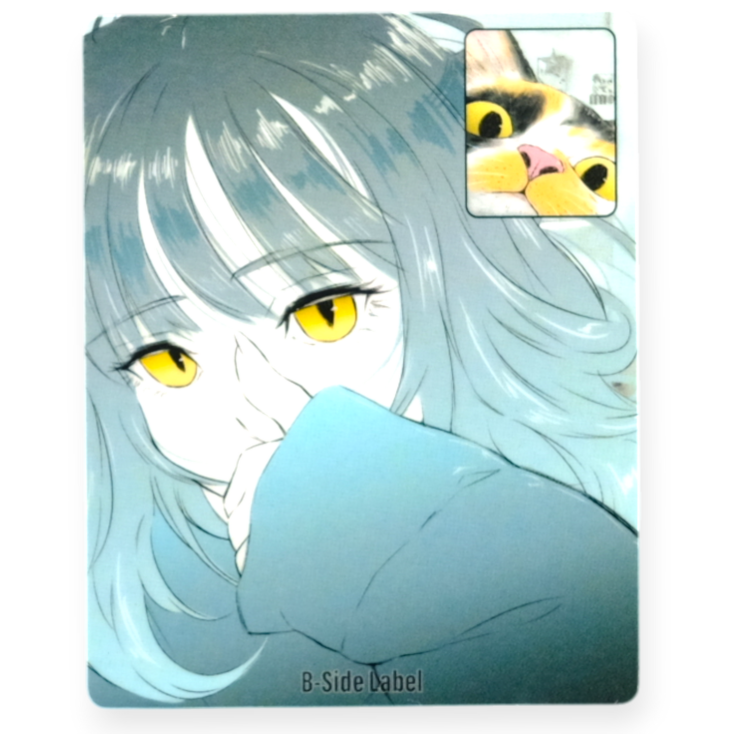 Mädchen & Katze Face-Time ✦ B-Side Label Sticker