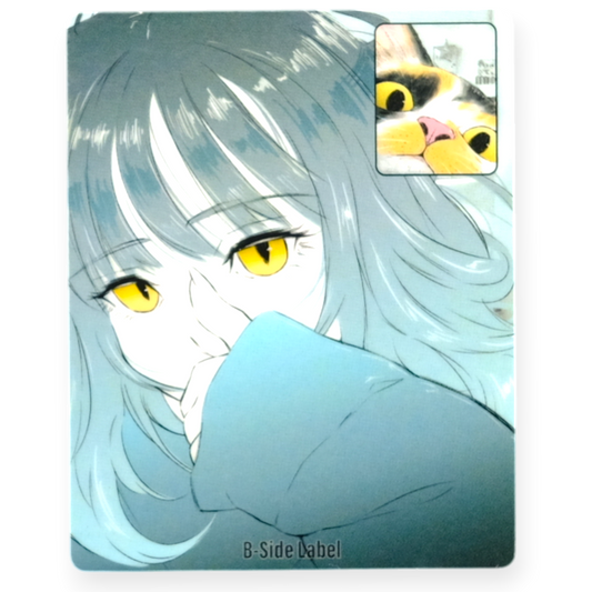 Mädchen & Katze Face-Time ✦ B-Side Label Sticker