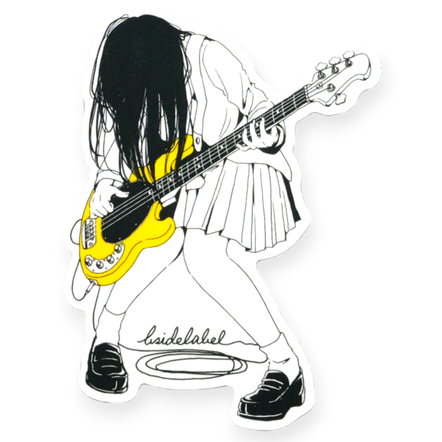 Bad-Ass Bass Girlie ✦ B-Side Label Sticker