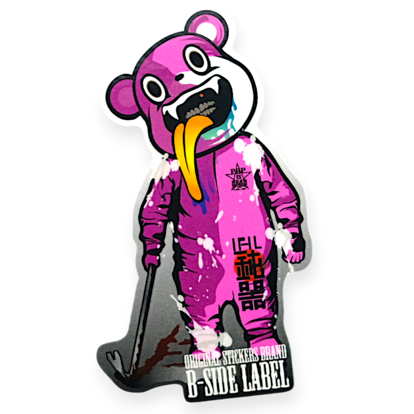 Creepy Teddy Bear Mascot ✦ B-Side Label Sticker