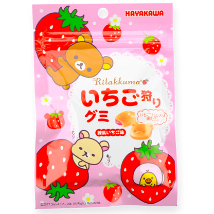 Hayakawa Rilakkuma Gummy ✦ Strawberry-Milk ✦ Japanese Candy