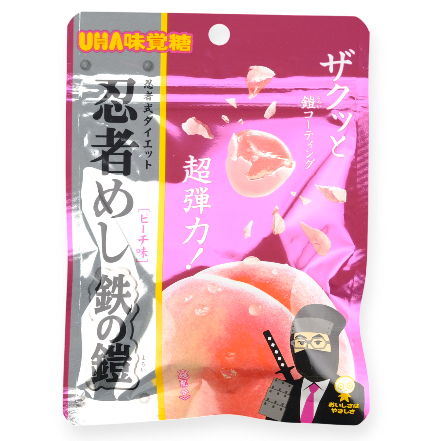 UHA ✦ Ninja Meshi Harte Gummibonbons ✦ Pfirsich
