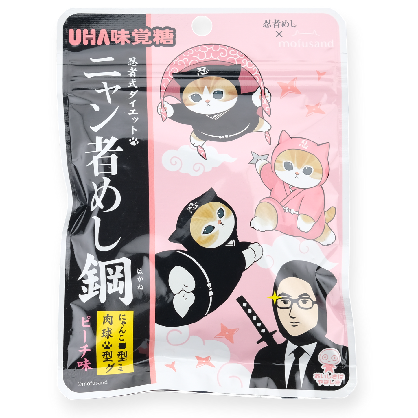 UHA ✦ Ninja Meshi x Mofusand Katze Fruchtgummi ✦ Pfirsich