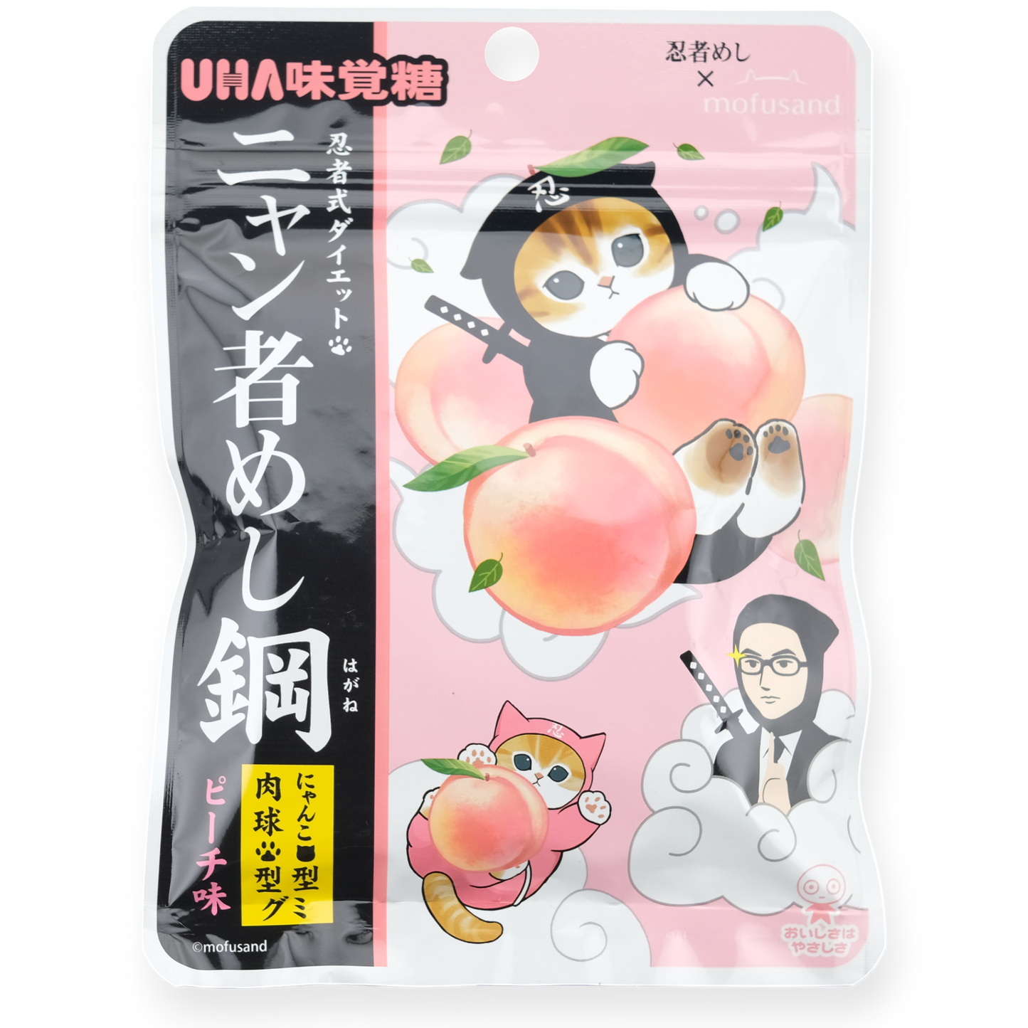UHA ✦ Ninja Meshi x Mofusand Katze Fruchtgummi ✦ Pfirsich
