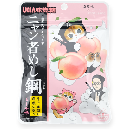 UHA ✦ Ninja Meshi x Mofusand Katze Fruchtgummi ✦ Pfirsich