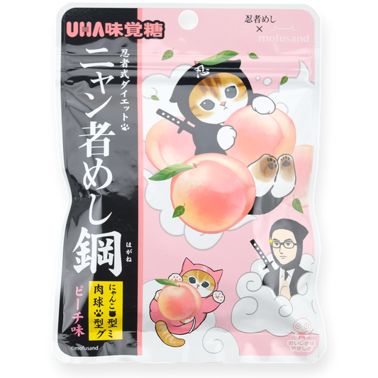 UHA Ninja Meshi x Mofusand Cat Gummy ✦ Peach ✦ Japanese Candy