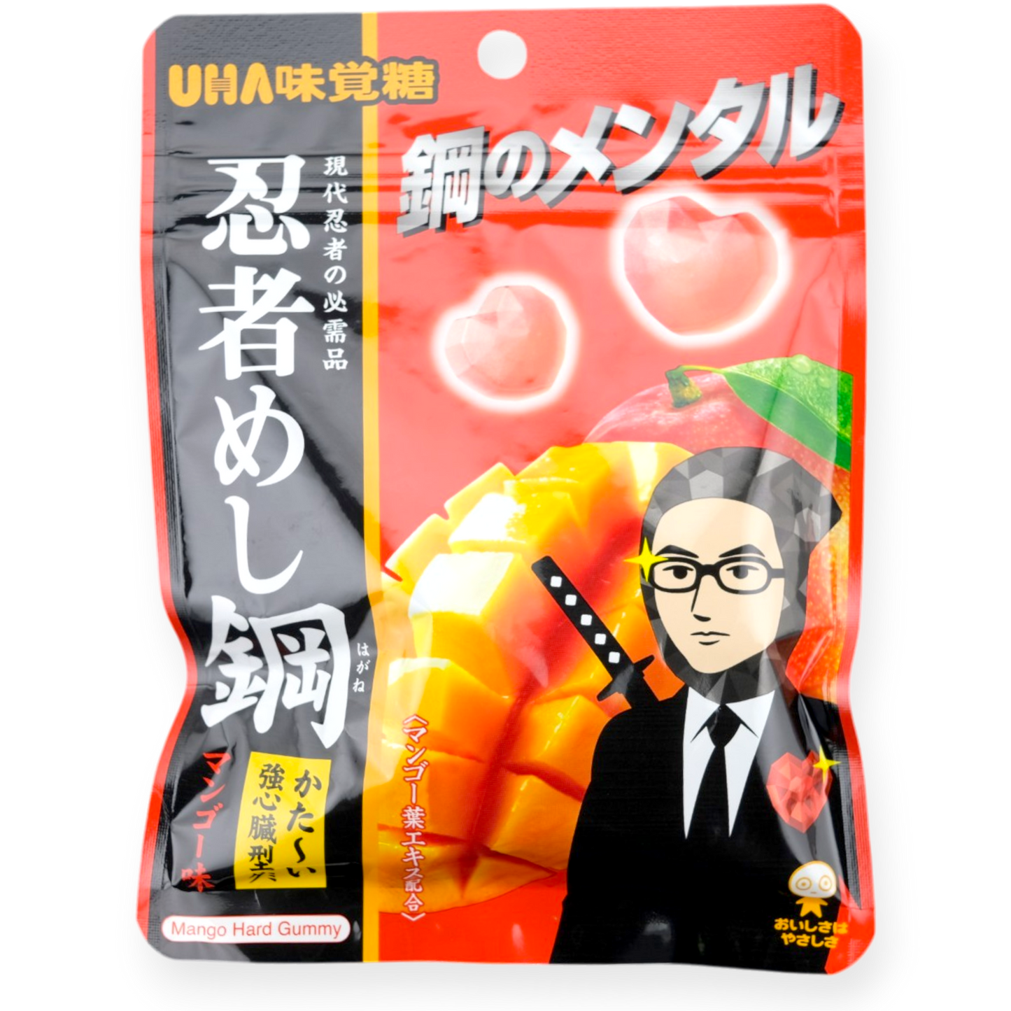UHA Ninja Meshi Heart Gummy ✦ Mango ✦ Japanese Candy