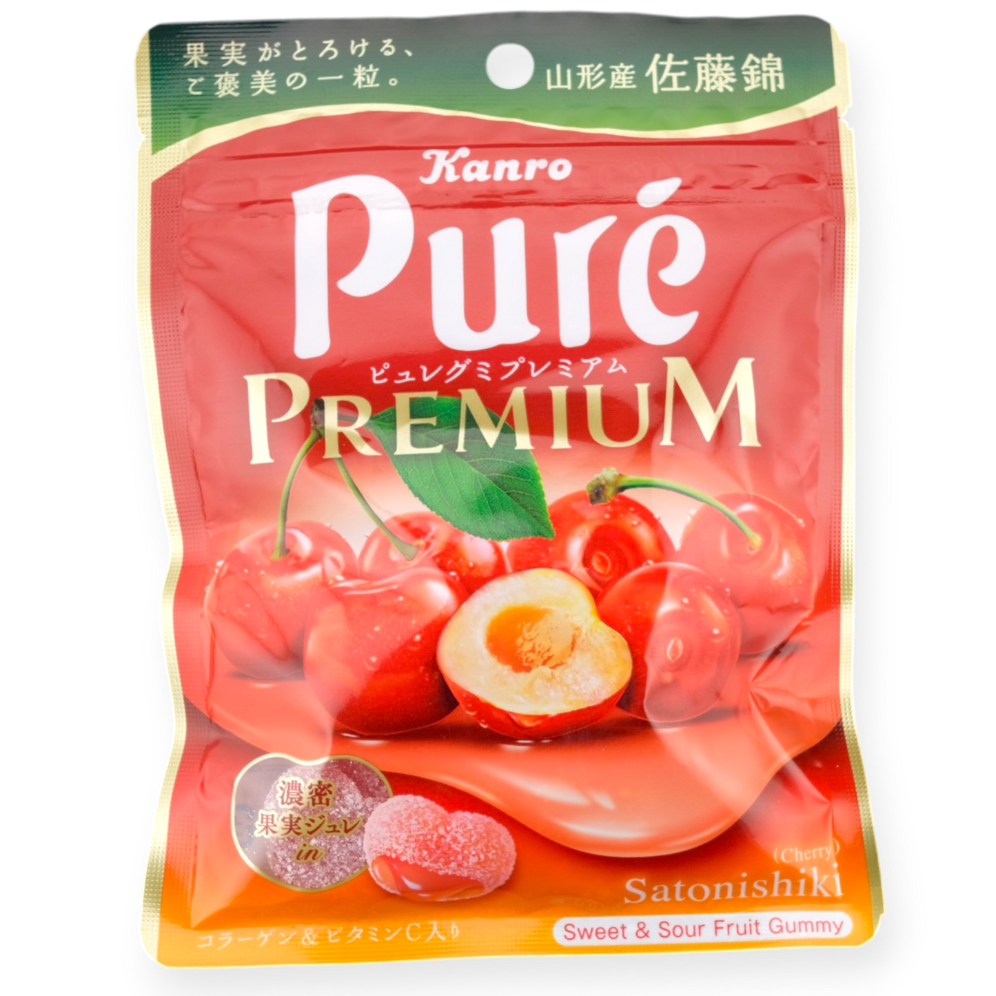 Kanro ✦ Puré Premium Gummy ✦ Kirsche