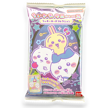Bandai ✦ Oblea y Tarjeta Coleccionable Chiikawa ✦ Crema de Vainilla