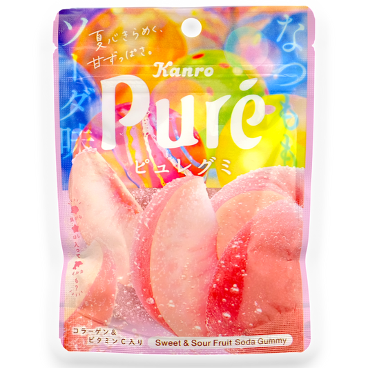 Kanro ✦ Puré Gummy ✦ Peach Fruit Soda
