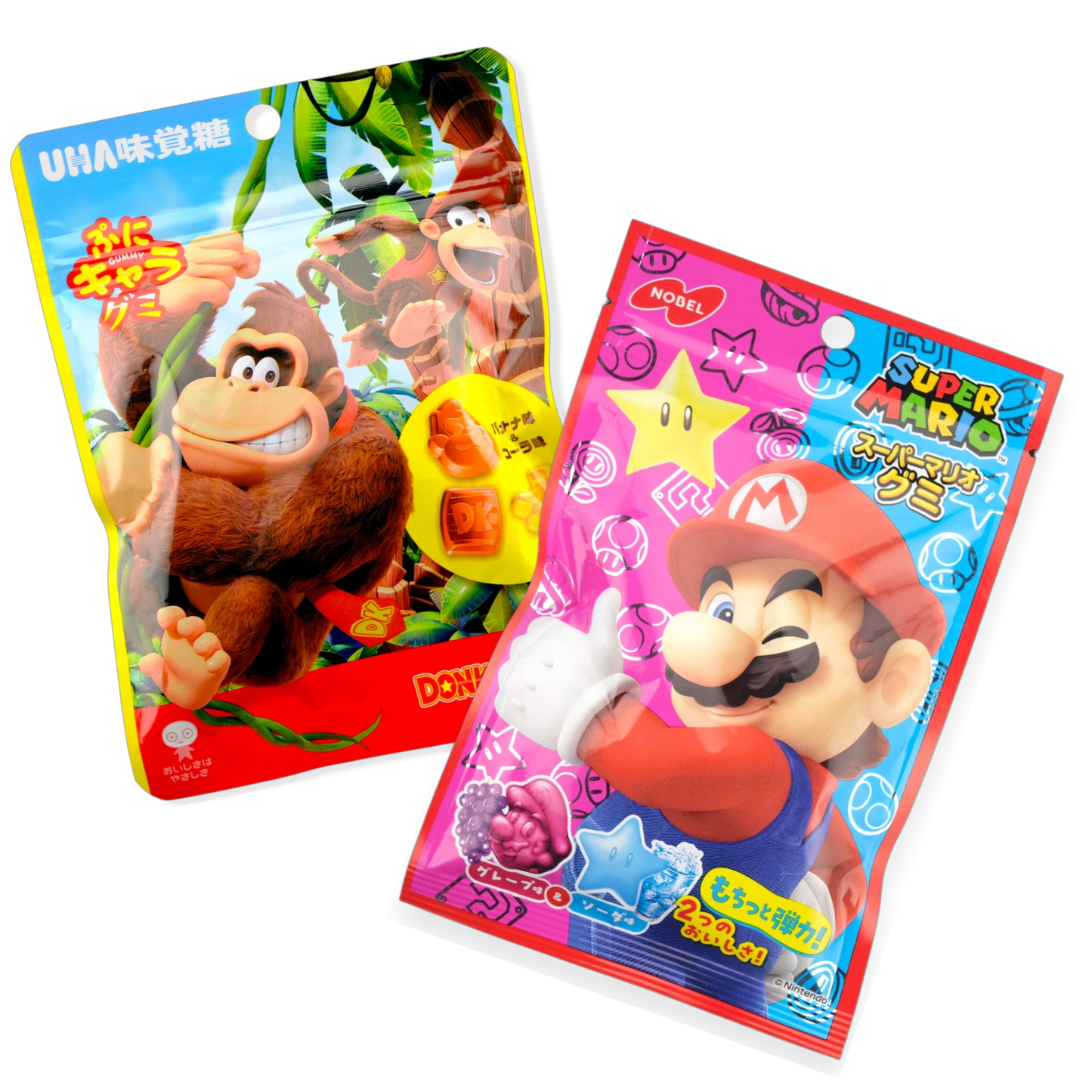 UHA Donkey Kong & Nobel Super Mario ✦ Gummy Bundle ✦ Japanese Candy