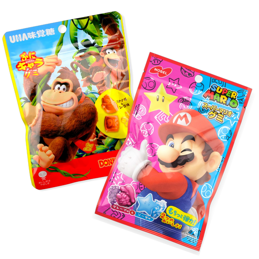 UHA Donkey Kong & Nobel Super Mario ✦ Gummy Bundle ✦ Japanese Candy