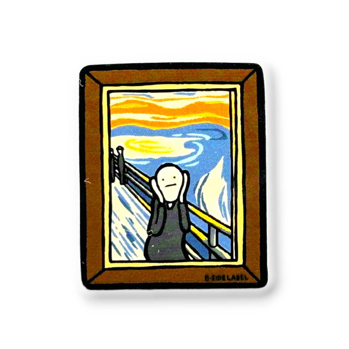 The Scream Portrait ✦ B-Side Label Sticker — visually confirmed original from the sticker folder